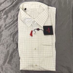 Raymond Ivory Checkered Men's Dress Shirt